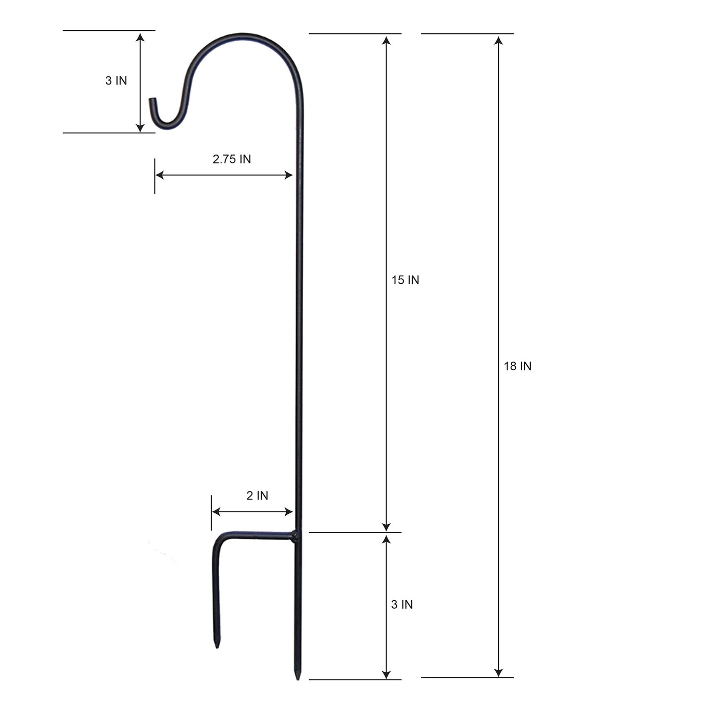Metal Shepherd's Hooks, 18" - Set of 4