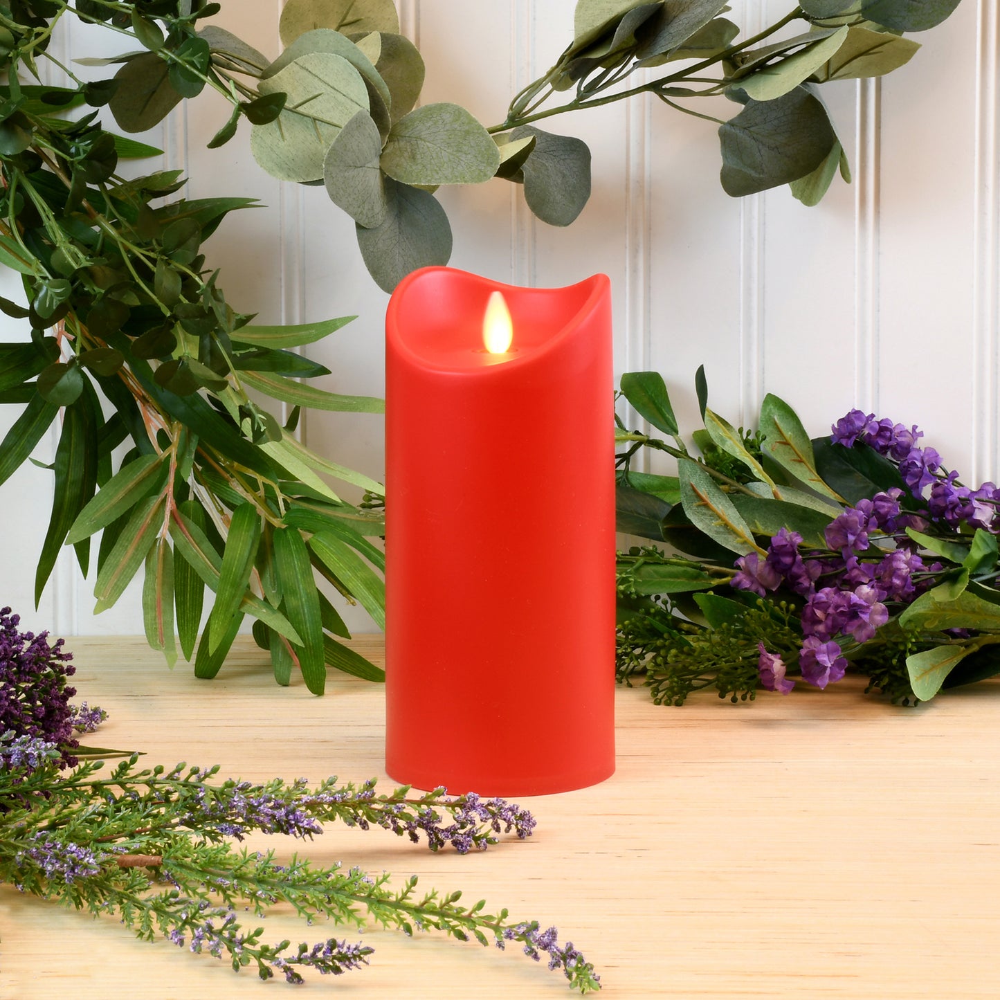 Battery-Operated Pillar Candle with Flickering Flame