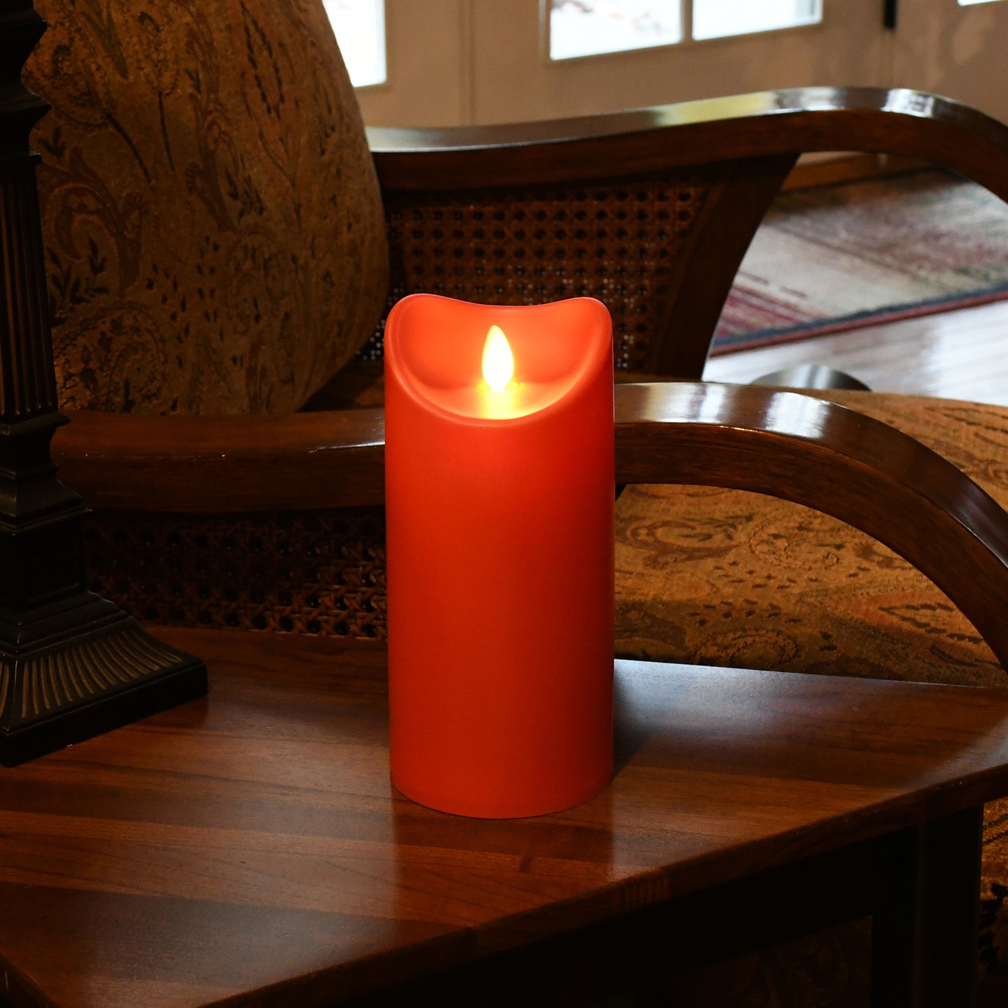 Battery-Operated Pillar Candle with Flickering Flame