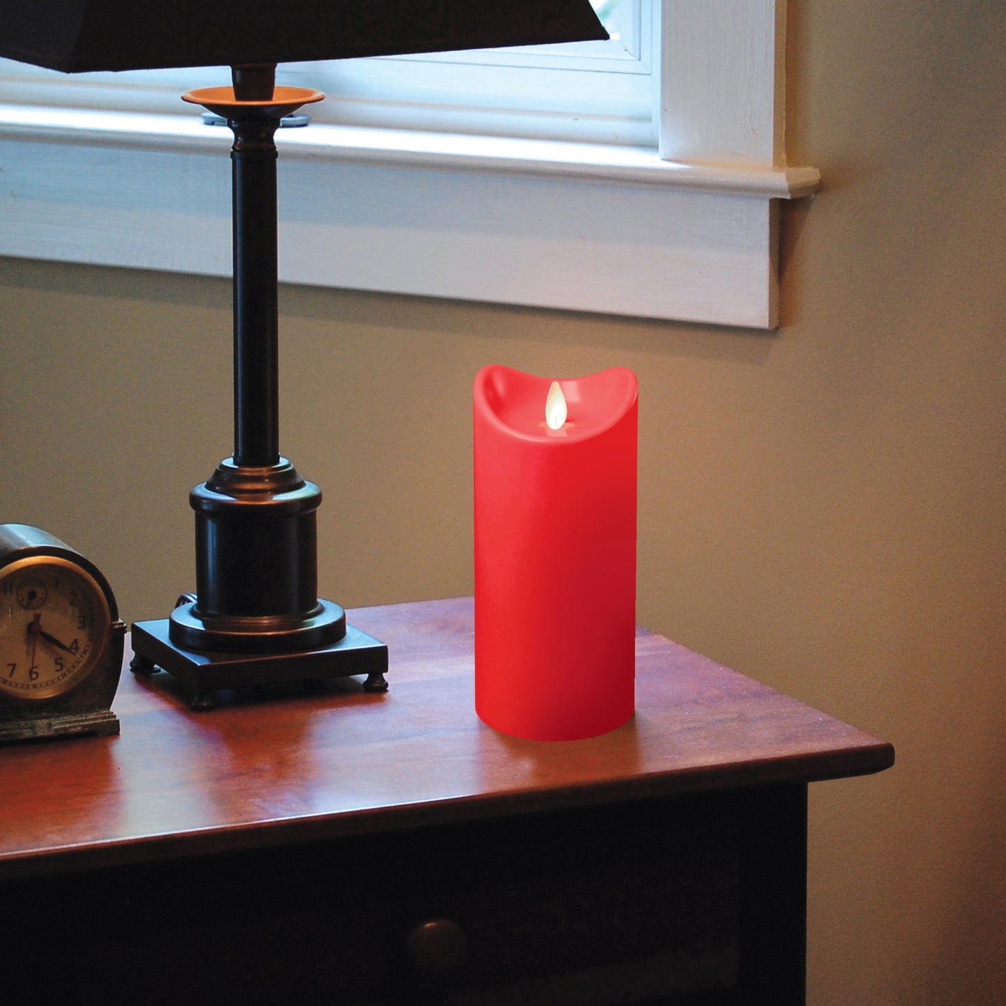 Battery-Operated Pillar Candle with Flickering Flame