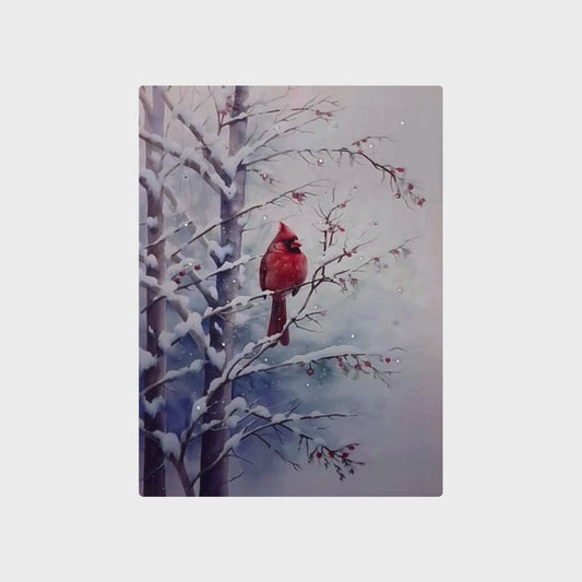Battery-Operated Lighted Wall Art - Red Cardinal