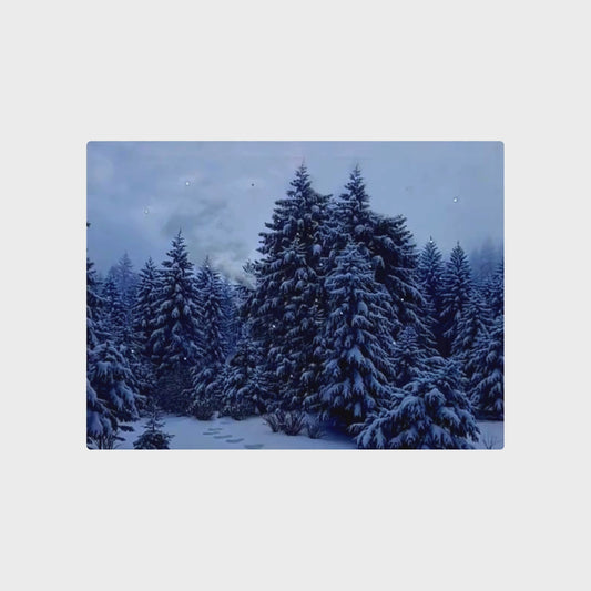 Battery-Operated Lighted Wall Art - Snowy Pines