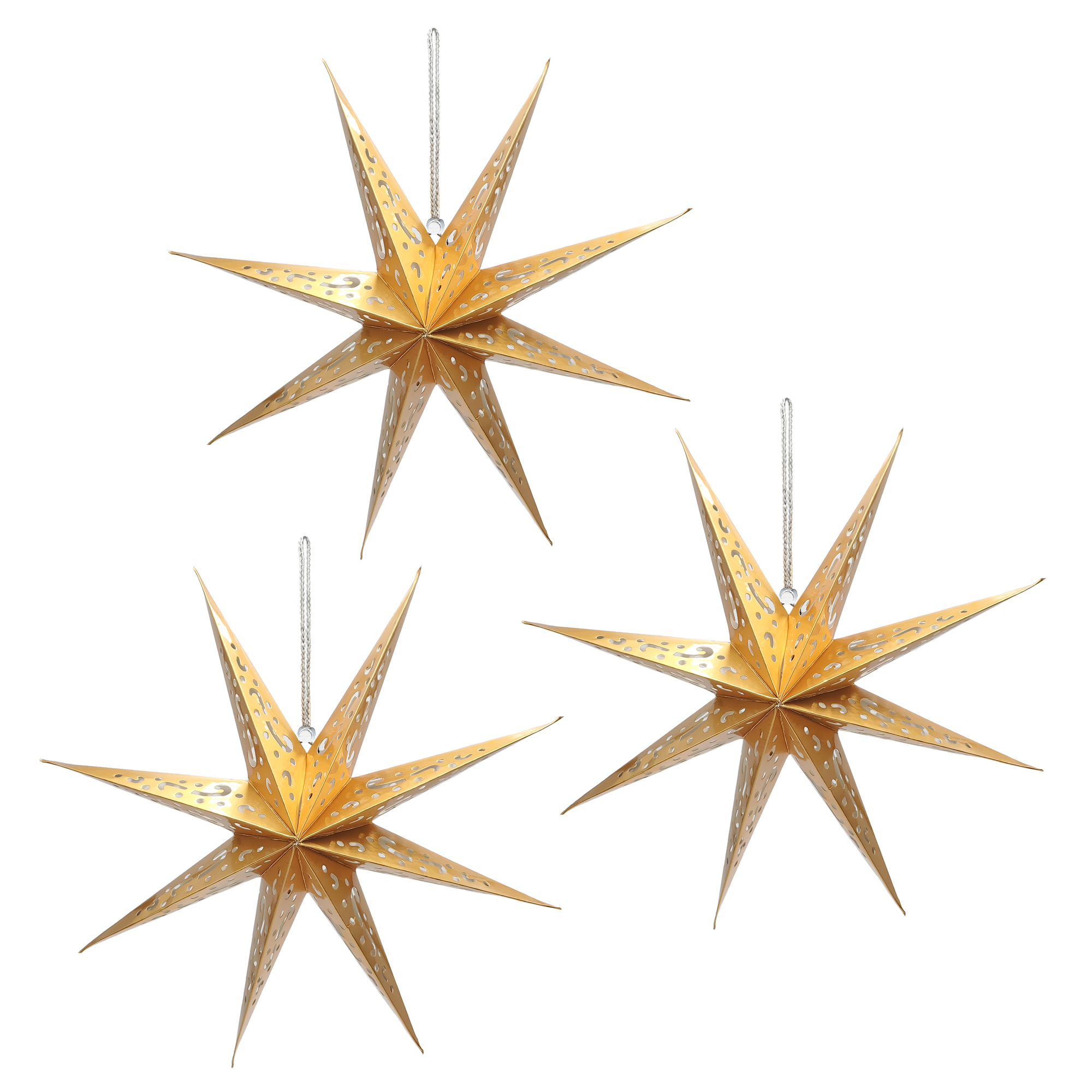 Chirstmas Star Lamp 7-Pointed Hanging Star Lampshade Home Decor 75cm Paper Star Lanterns