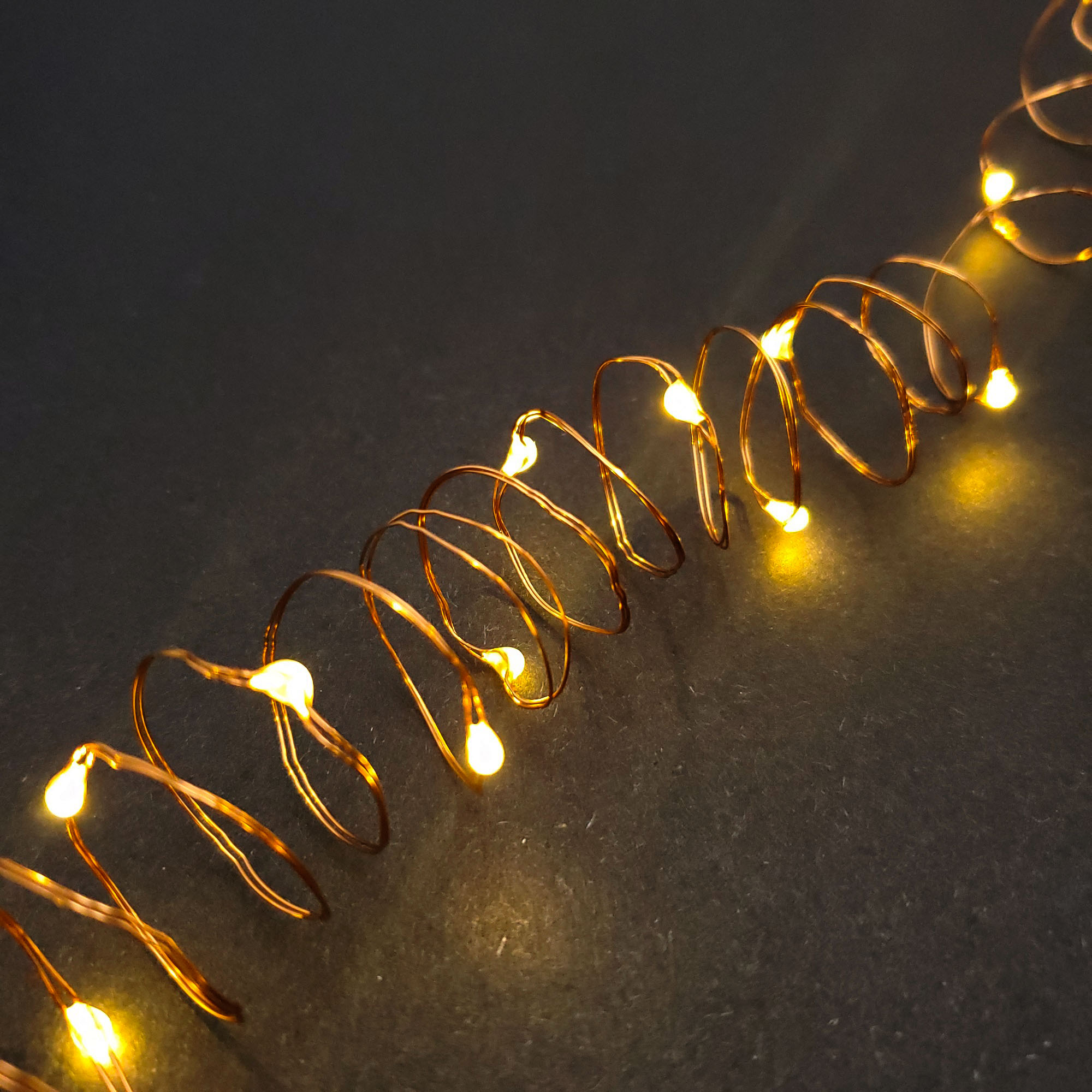 LED Fairy String Light Battery Powered Micro Copper Decor Lamp String Party A4Z6 