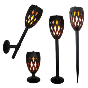 Solar Torch Lantern with Flame Effect, Multifunctional Tiki Torch, Wall Torch, and Lantern.