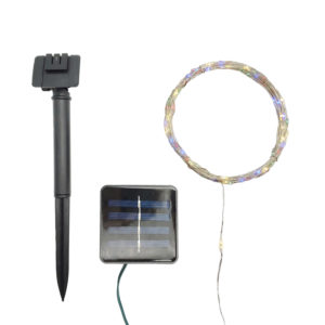 Solar Garden Fairy Lights with Multicolor Glow with Solar Panel and Anchor Stake.